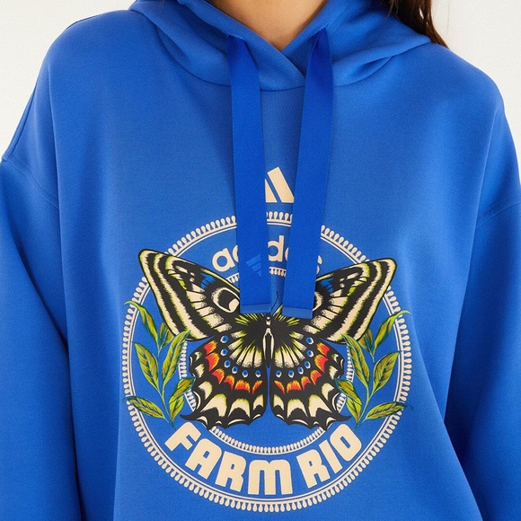 FARM Rio Move Like A Butterfly Blue Adidas Moletom - Picture 5 of 7